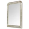 Specchio da Parete in Legno Finitura Foglia Argento Made in Italy - Navona