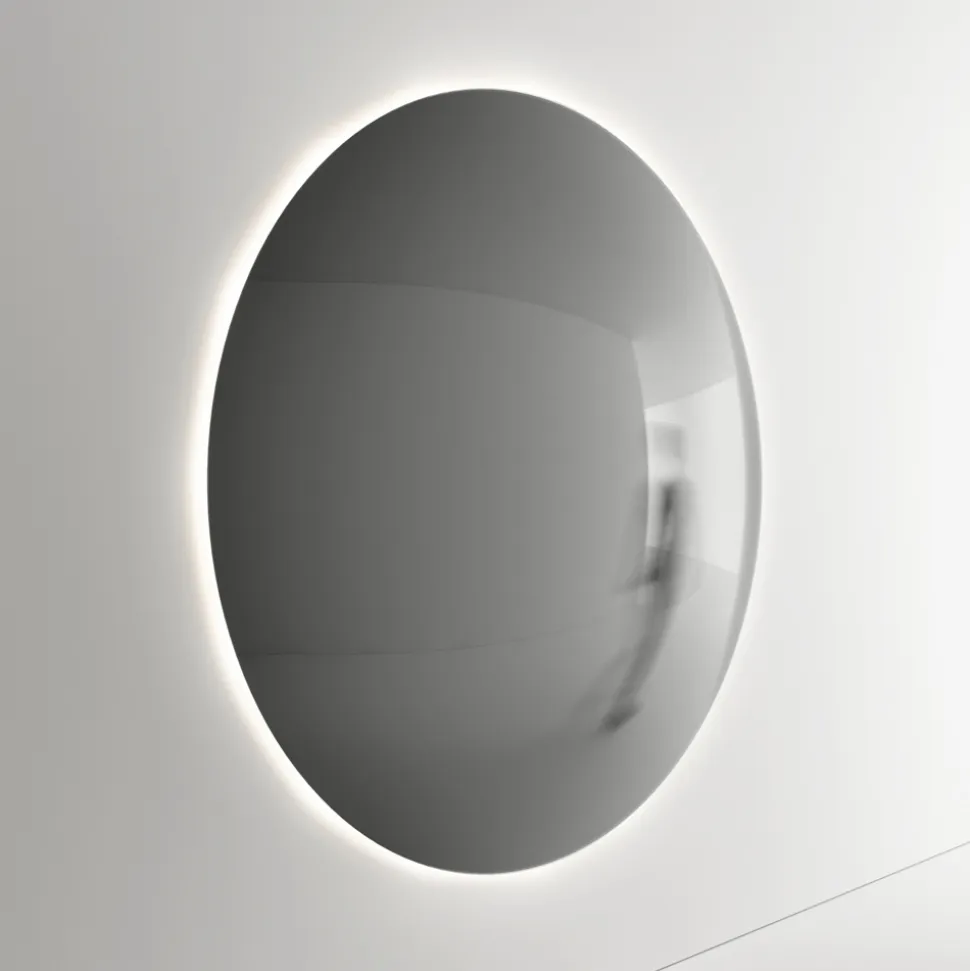 Specchio da Parete in Vetro Curvo Convesso in Diverse Finiture - Luce