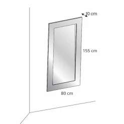 Specchio da Parete Rettangolare con Cornice Inclinata Made in Italy – Salamina