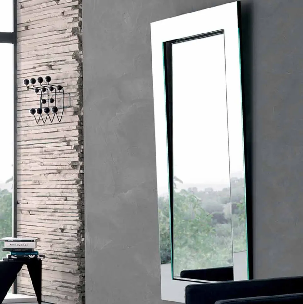 Specchio da Parete Rettangolare con Cornice Inclinata Made in Italy – Salamina
