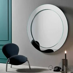 Specchio da Parete Rotondo con Cornice Inclinata Made in Italy – Salamina