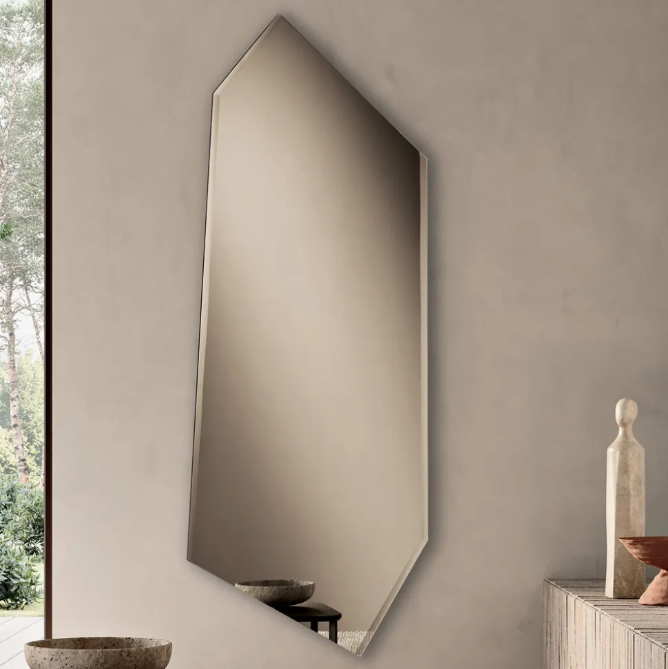 Specchio da Parete Sagomato con Molatura Made in Italy - Benvenuta