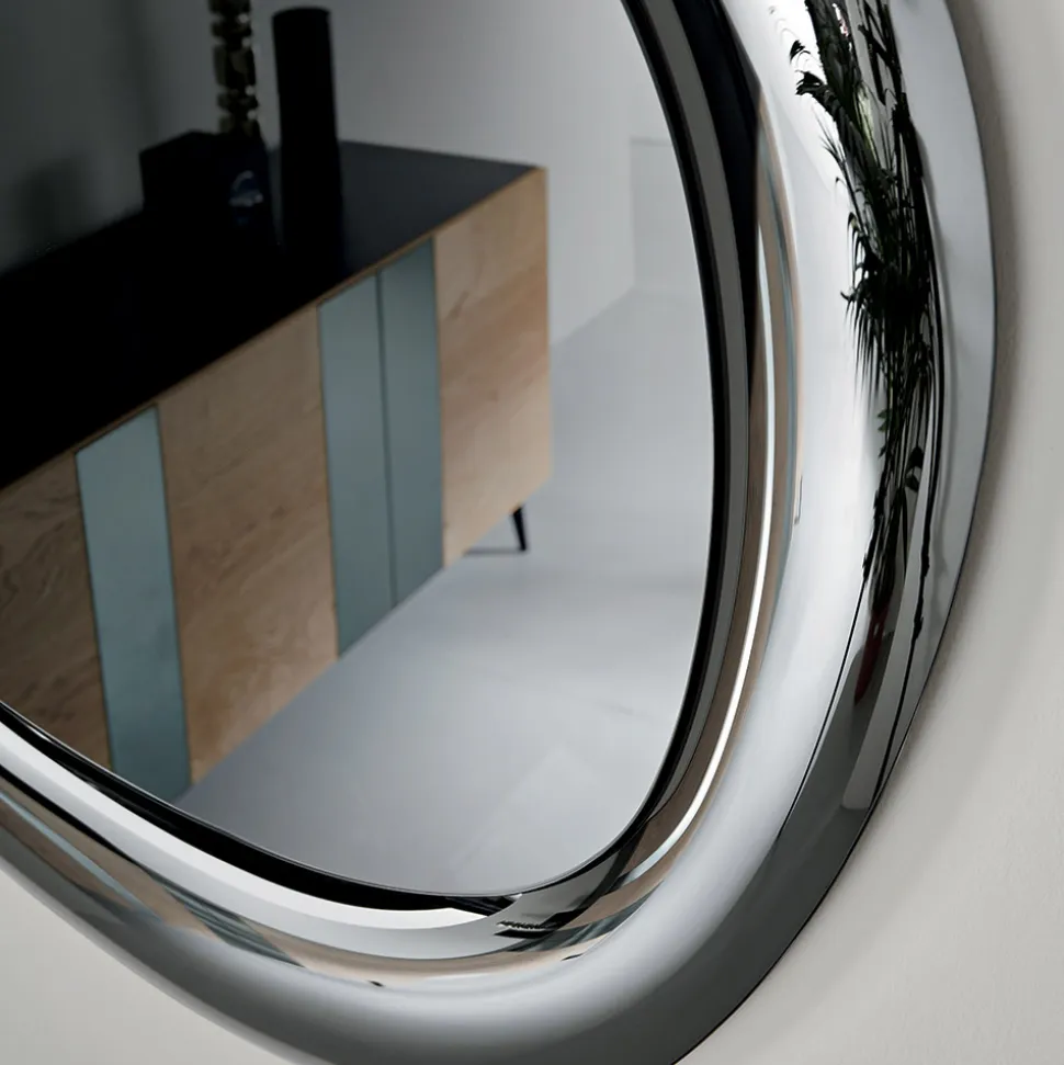 Specchio da Parete Sagomato con Cornice Curva Made in Italy - Babila