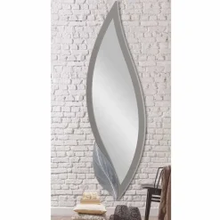 Specchio da parete sagomato moderno laccato tortora made Italy Sagama