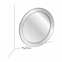 Specchio da Terra Rotondo Moderno con Cornice Inclinata Made in Italy – Salamina