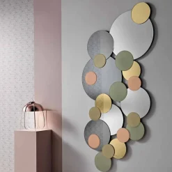 Specchio Decorativo a Parete con Cerchi Colorati Qualità Made in Italy - Babol