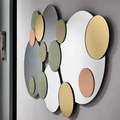 Specchio Decorativo a Parete con Cerchi Colorati Qualità Made in Italy - Babol