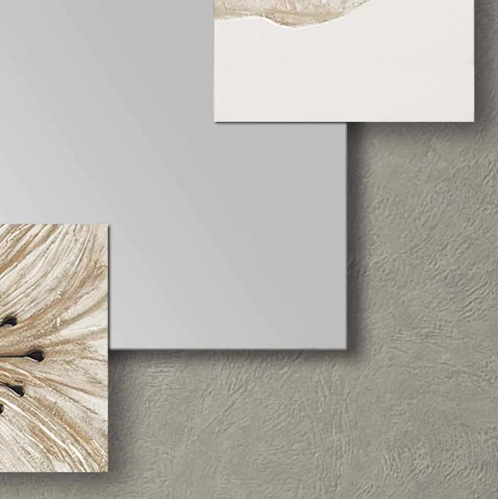 Specchio di design da parete a doppia elle made in Italy Sabbiate