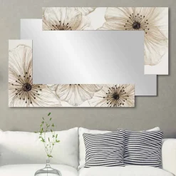 Specchio di design da parete a doppia elle made in Italy Sabbiate