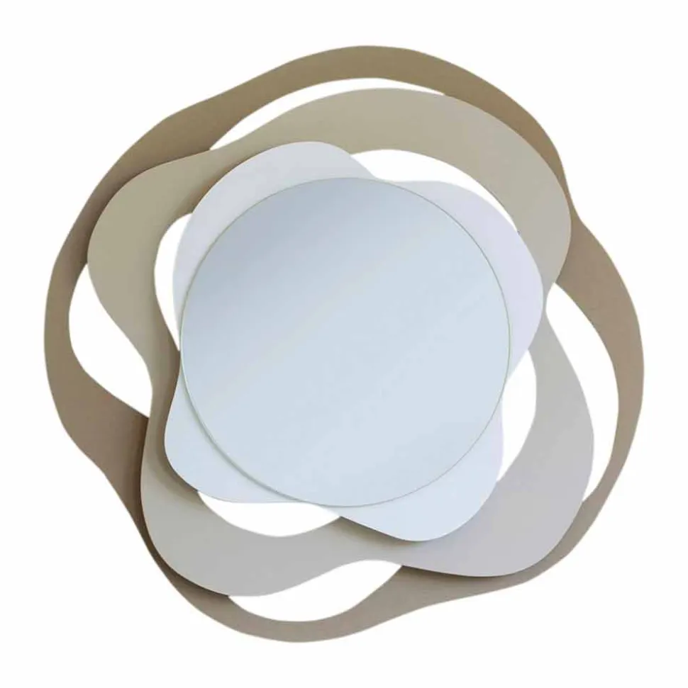 Specchio di Design Moderno da Muro in Ferro Tricolore Made in Italy – Gertrude