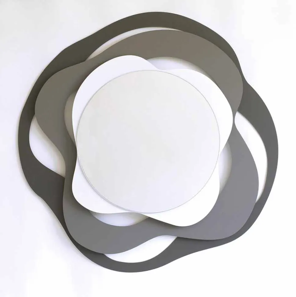 Specchio di Design Moderno da Muro in Ferro Tricolore Made in Italy – Gertrude