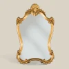 Specchio Foglia Oro Classico con Cornice Sagomata Made in Italy - Prezioso