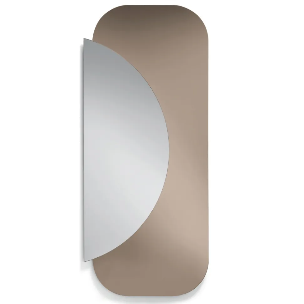 Specchio Formato da 2 Lastre Sagomate Sovrapposte Made in Italy - Adelaide