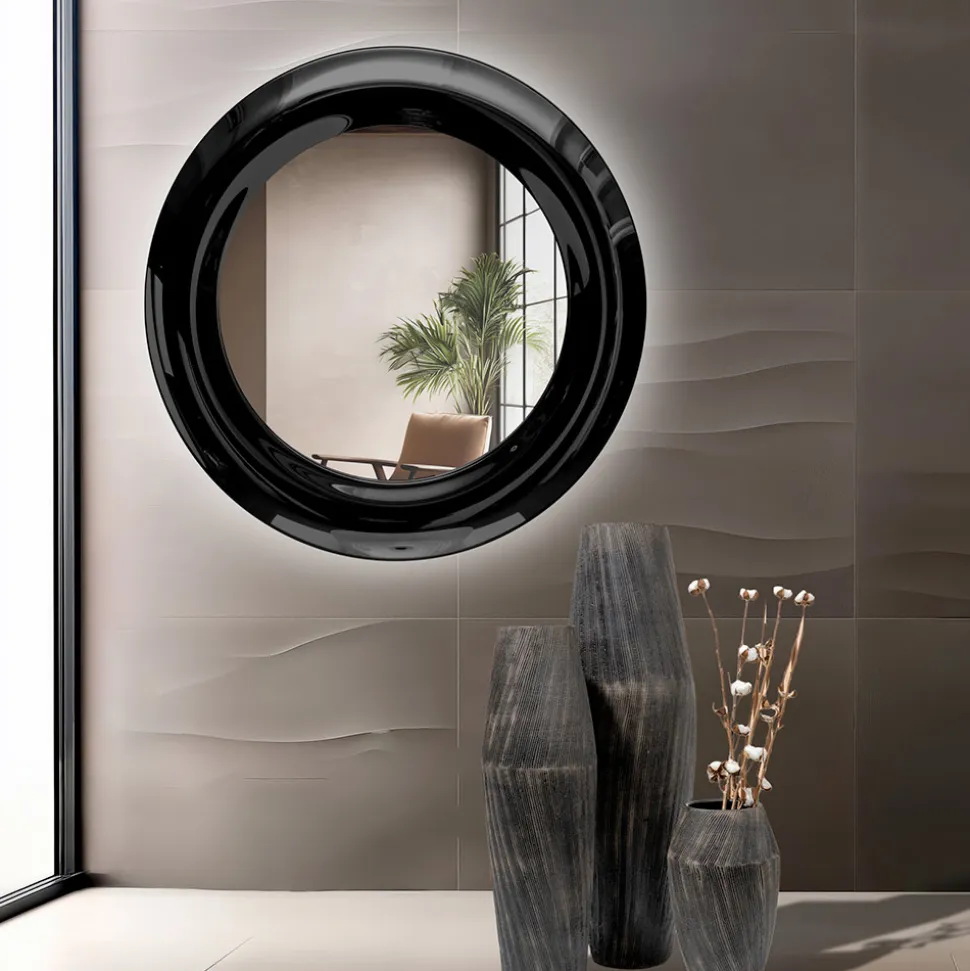 Specchio in Cristallo Curvato con Luce Led Retroilluminate - Excelsior