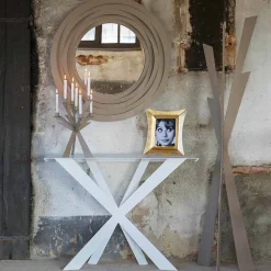 Specchio Moderno da Parete Circolare in Ferro Colorato Made in Italy – Origano