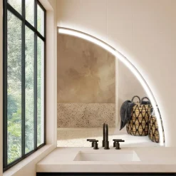 Specchio Retroilluminato con Stripe Led a Luce Continua - Excelsior