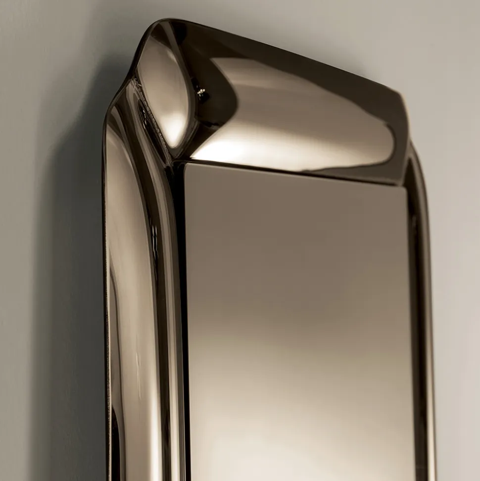 Specchio Rettangolare con Cornice in Cristallo Fuso Made in Italy - Belinda