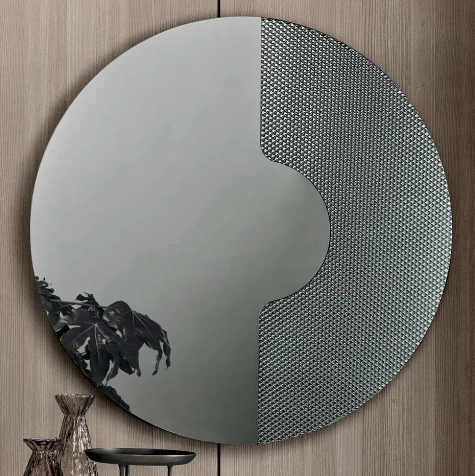 Specchio Rotondo da Parete con Inserto a Rete Made in Italy - Annabella
