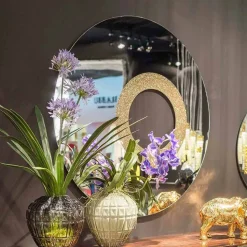Specchio rotondo di design moderno fatto in Italia Aris