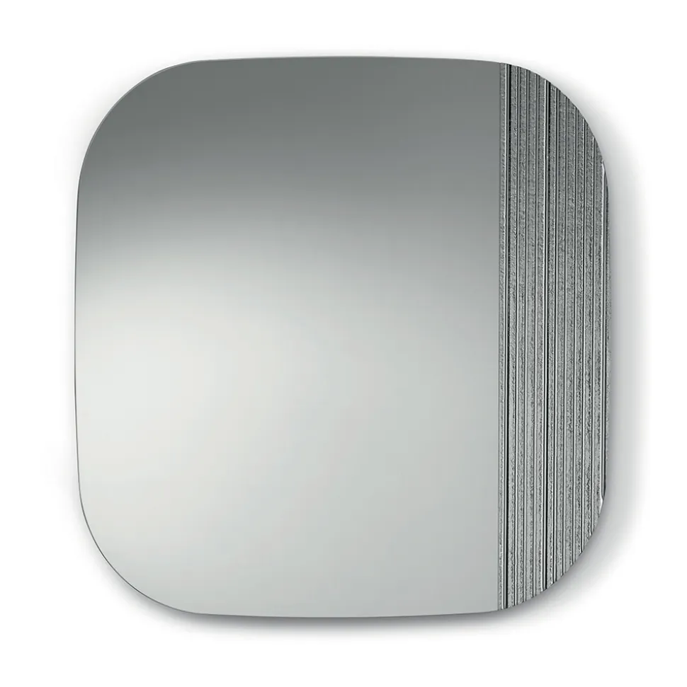 Specchio Sagomato con Inserto Rigato Made in Italy - Alessia