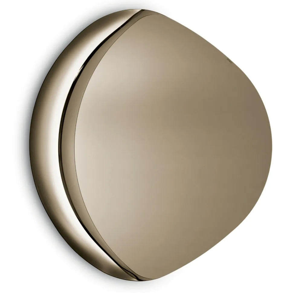 Specchio Sagomato Con Semi Cornice in Vetro Fuso Made in Italy - Abigaille