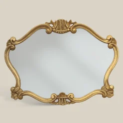 Specchio Stile Classico con Cornice Foglia Oro Made in Italy - Prezioso