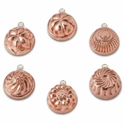 Stampi per Dolci in Rame Stagnato a Mano Design Misto 6 Pezzi - Giandaniele