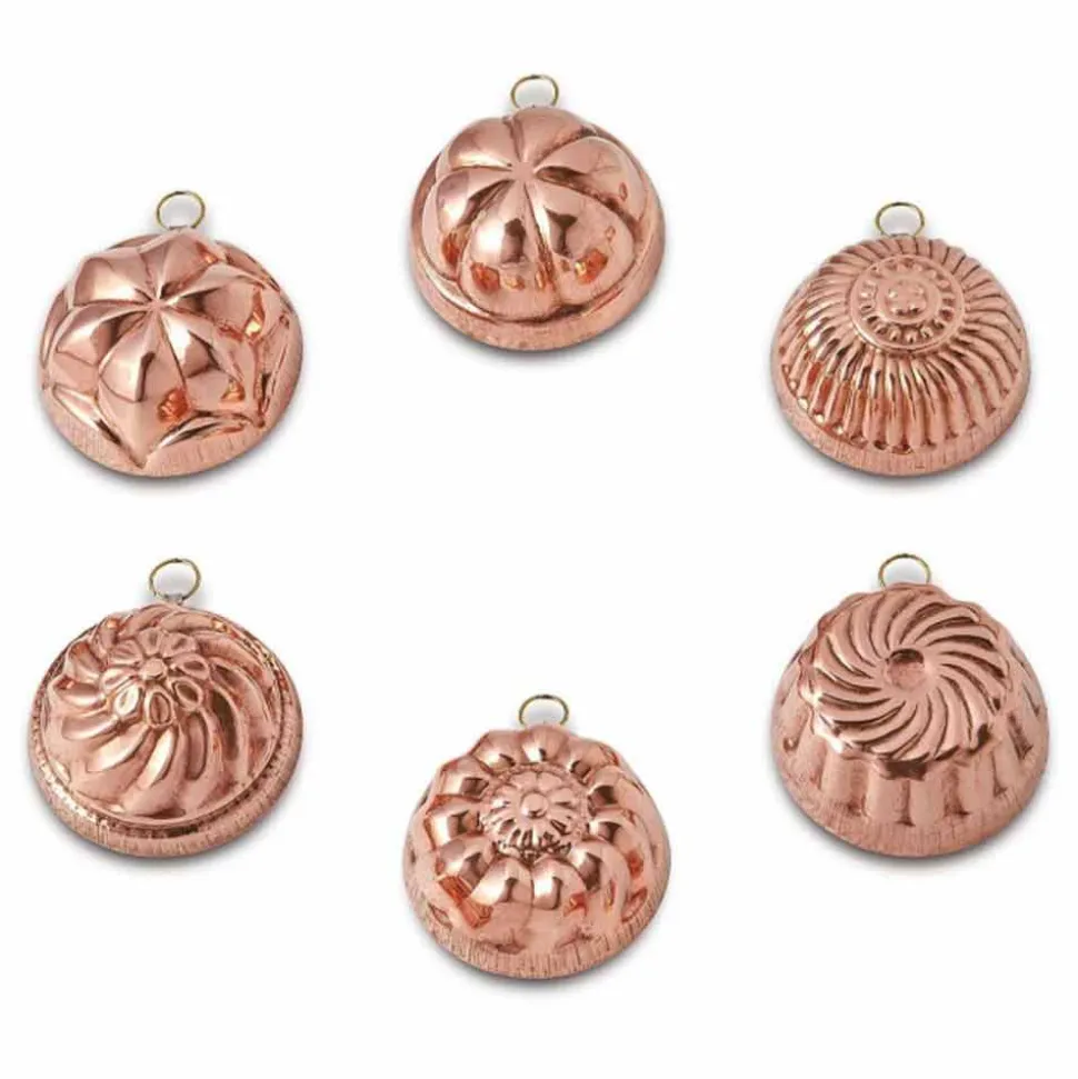 Stampi per Dolci in Rame Stagnato a Mano Design Misto 6 Pezzi - Giandaniele