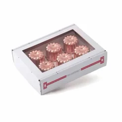Stampi per Dolci in Rame Stagnato a Mano Design Scanalato 6 Pezzi - Gianvito