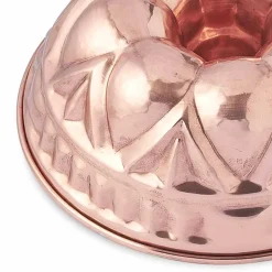 Stampo per Dolci Ciambella in Rame Stagnato a Mano Tondo con Decoro - Gianandrea