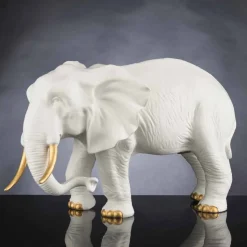 Statua a Forma di Elefante in Ceramica Lavorata a Mano Made in Italy - Fante