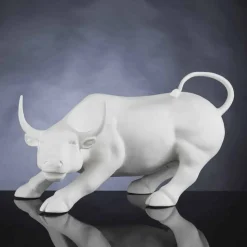 Statua a Forma di Toro in Ceramica Lavorata a Mano Made in Italy - Bulino