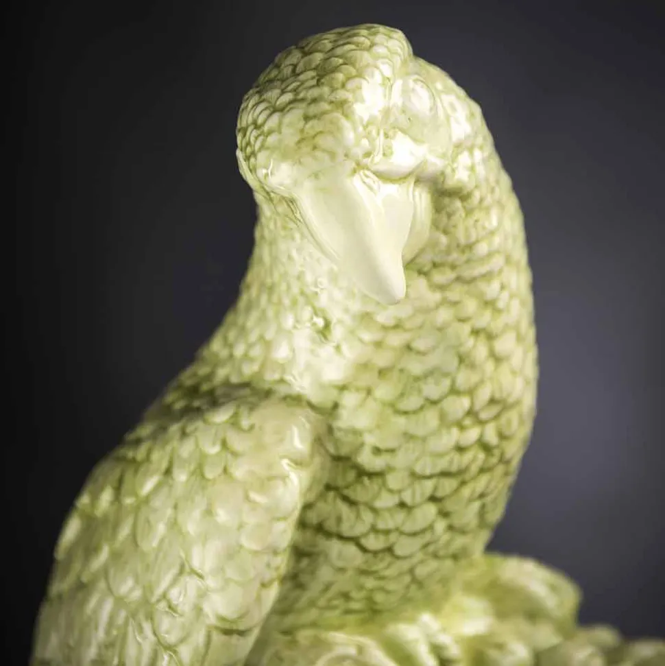 Statua Artigianale a Forma di Pappagallo in Ceramica Made in Italy - Pagallo