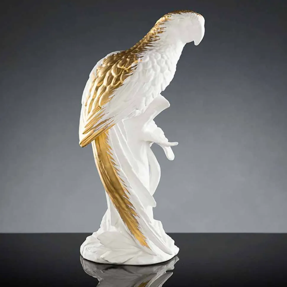 Statua Artigianale a Forma di Pappagallo in Ceramica Made in Italy - Pagallo