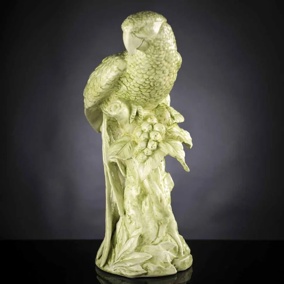 Statua Artigianale a Forma di Pappagallo in Ceramica Made in Italy - Pagallo