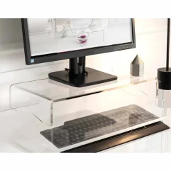 Supporto per Monitor in Plexiglass Trasparente o Fumè Design Italiano - Nerd
