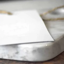 Tagliere in Marmo Bianco di Carrarra di Design Made in Italy - Masha