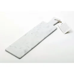 Tagliere Moderno in Marmo Bianco di Carrara Made in Italy - Biblon