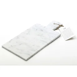 Tagliere Moderno in Marmo Bianco di Carrara Made in Italy - Biblon