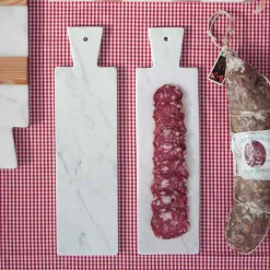 Tagliere Moderno in Marmo Bianco di Carrara Made in Italy - Biblon
