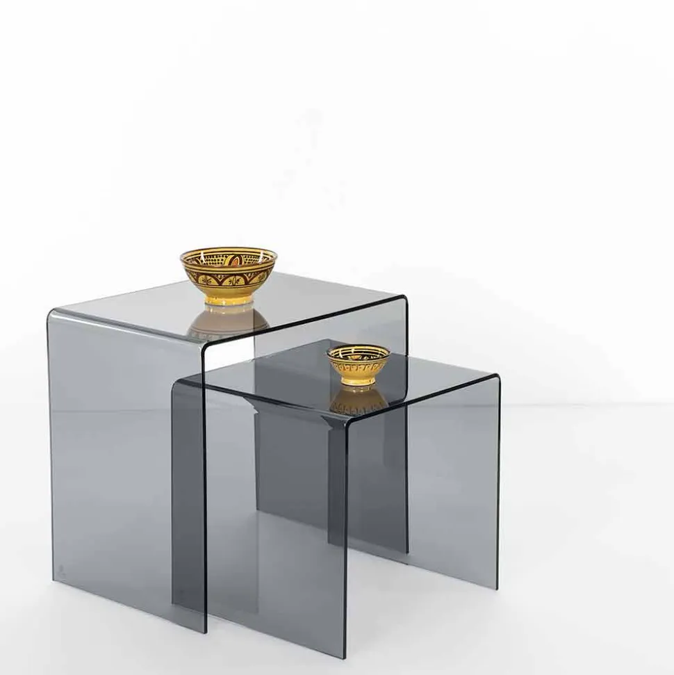 Tavolini di design in plexiglass colorato prodotti in Italia, Spinoso