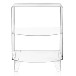 Tavolino Basso Comodino in Plexiglass Trasparente Made in Italy - Alamain