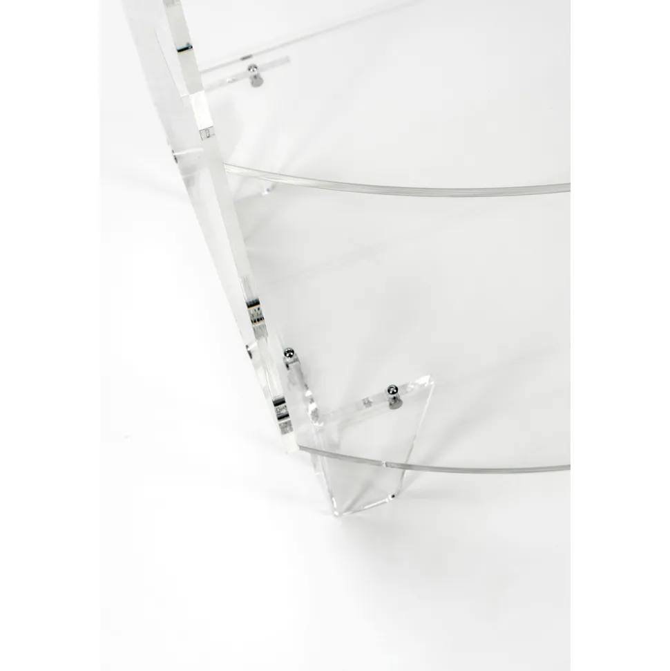 Tavolino Basso Comodino in Plexiglass Trasparente Made in Italy - Alamain