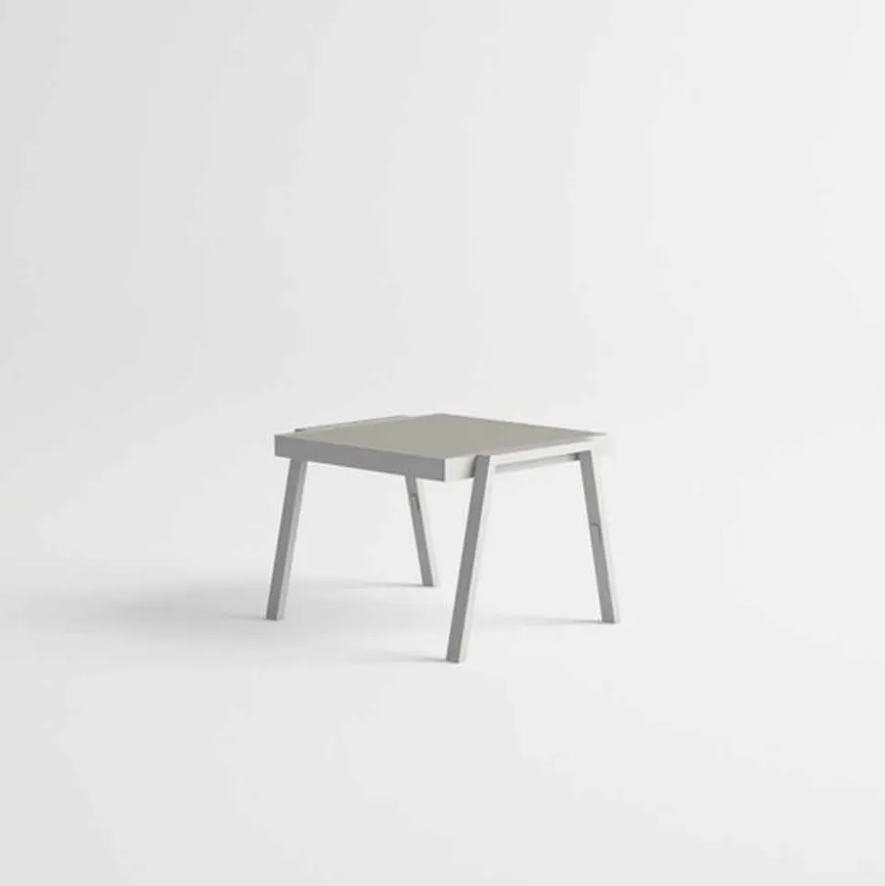 Tavolino Basso da Esterno in Alluminio e HPL di Design Moderno - Carmine2