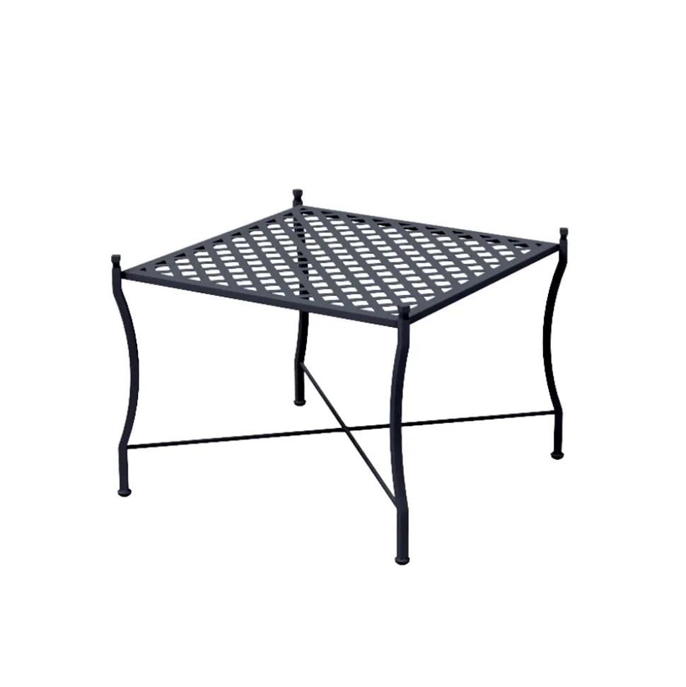 Tavolino Basso da Esterno Pieghevole in Acciaio Zincato Made in Italy - Selvaggia