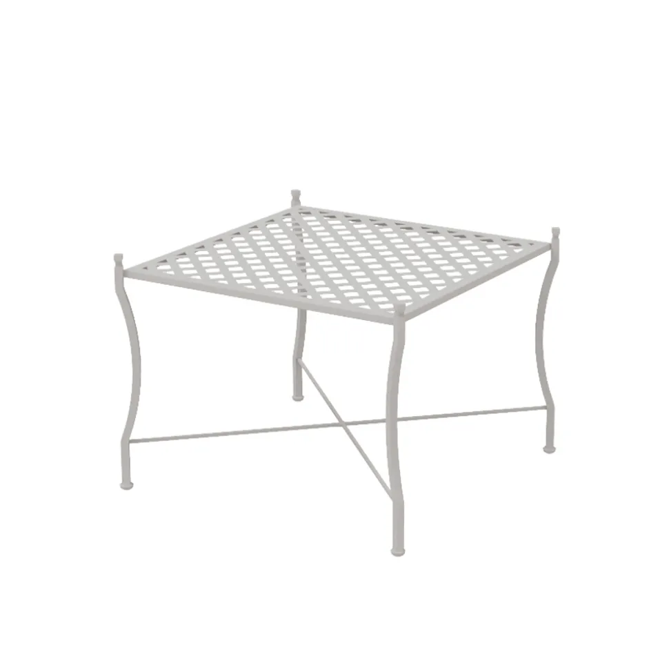 Tavolino Basso da Esterno Pieghevole in Acciaio Zincato Made in Italy - Selvaggia