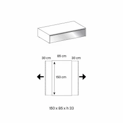 Tavolino Basso da Salotto in Vetro Fumè e Cassetti in Legno 3 Misure - Mantra