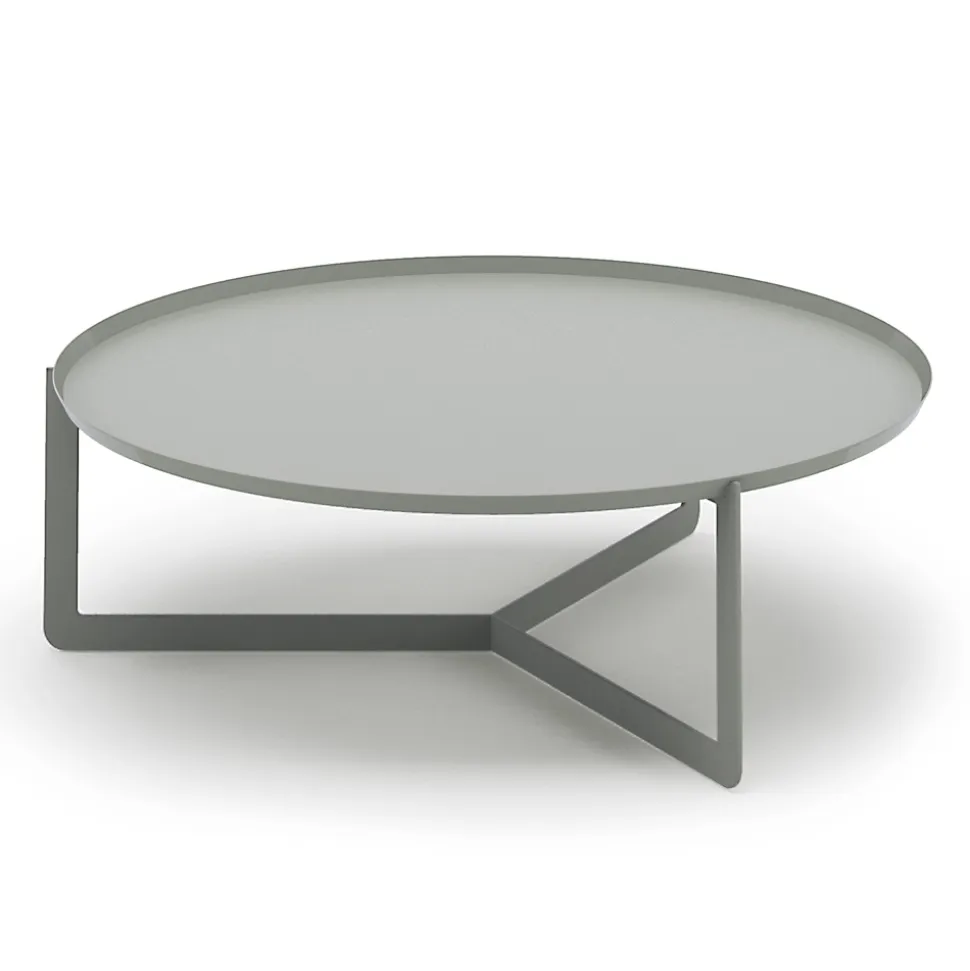 Tavolino Basso per Esterno Tondo in Metallo Colorato Made in Italy - Stephane