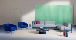 Tavolino Colorato Rotondo da Salotto in Lamiera di Design Moderno - Cocktail