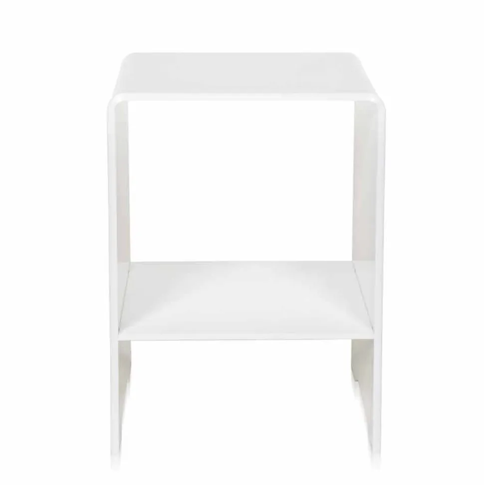 Tavolino / comodino bianco design moderno Mimi, made in Italy